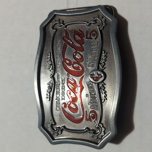 Coca cola pewter belt buckle